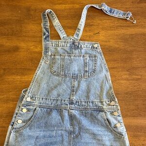 Denim Overalls Dress Small, Runs Larger